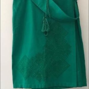 NWT Midi Skirt Embroidered Linen